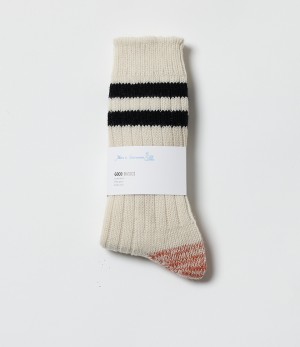 Beige / Black Merz B. Schwanen MW75 Women Socks | MERZ1309274