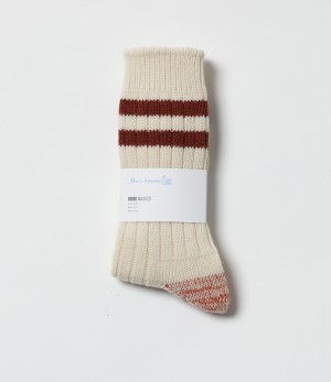 Beige / Brown Merz B. Schwanen MW75 Women Socks | MERZ8216790