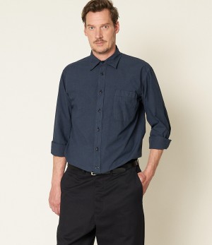 Blue Merz B. Schwanen SHIRT01 Men Shirts | MERZ2679351