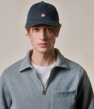 Grey Merz B. Schwanen CAP01 swan logo Men Caps | MERZ9710458