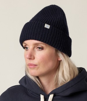 Navy Merz B. Schwanen LOBN03 Women Beanie | MERZ3178492