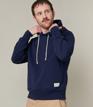 Navy Merz B. Schwanen RFHD01 Men Hoodie | MERZ2467938