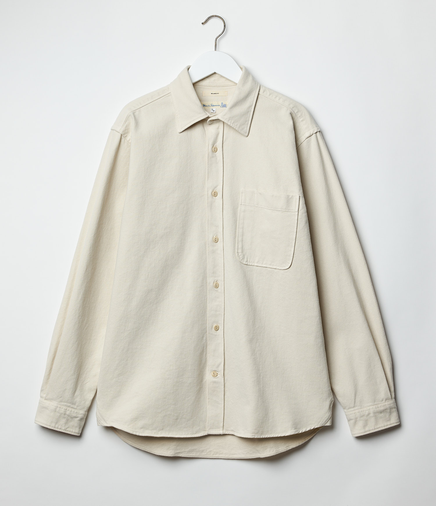 Beige Merz B. Schwanen SHIRT01T organic cotton broken twill Men Shirts | MERZ7201458