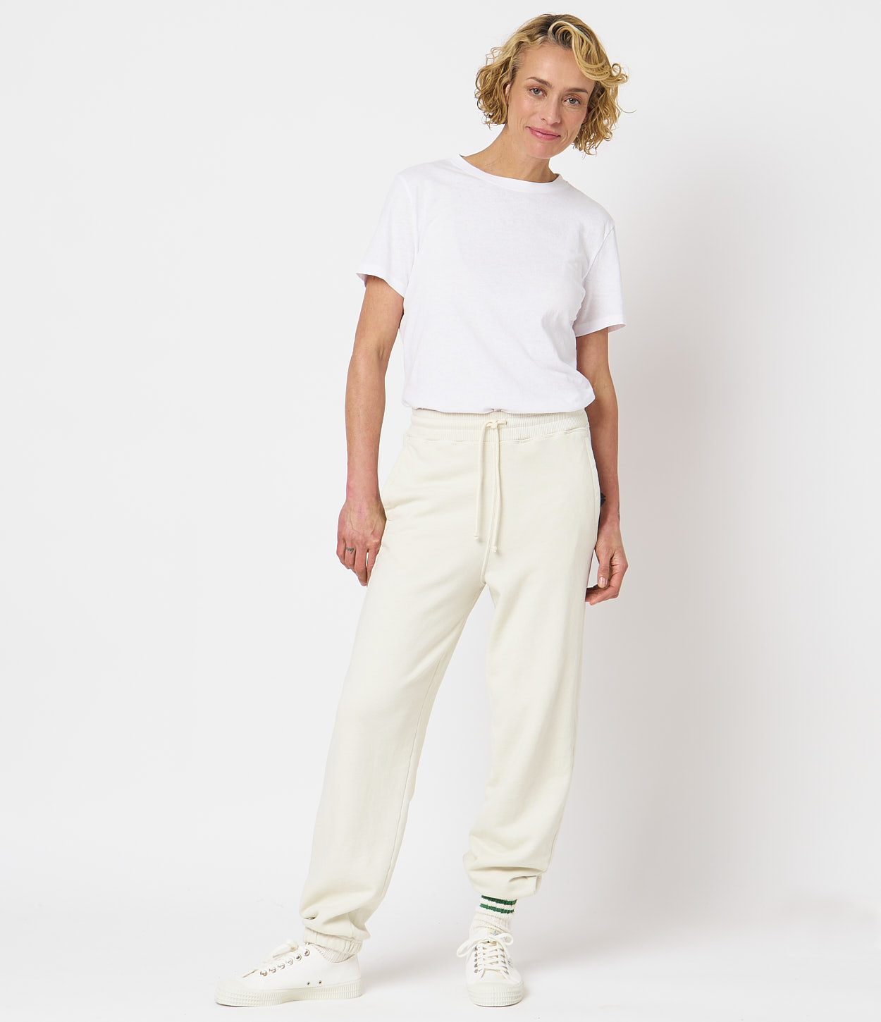 Beige Merz B. Schwanen WSP24 Women Sweatpants | MERZ1928374