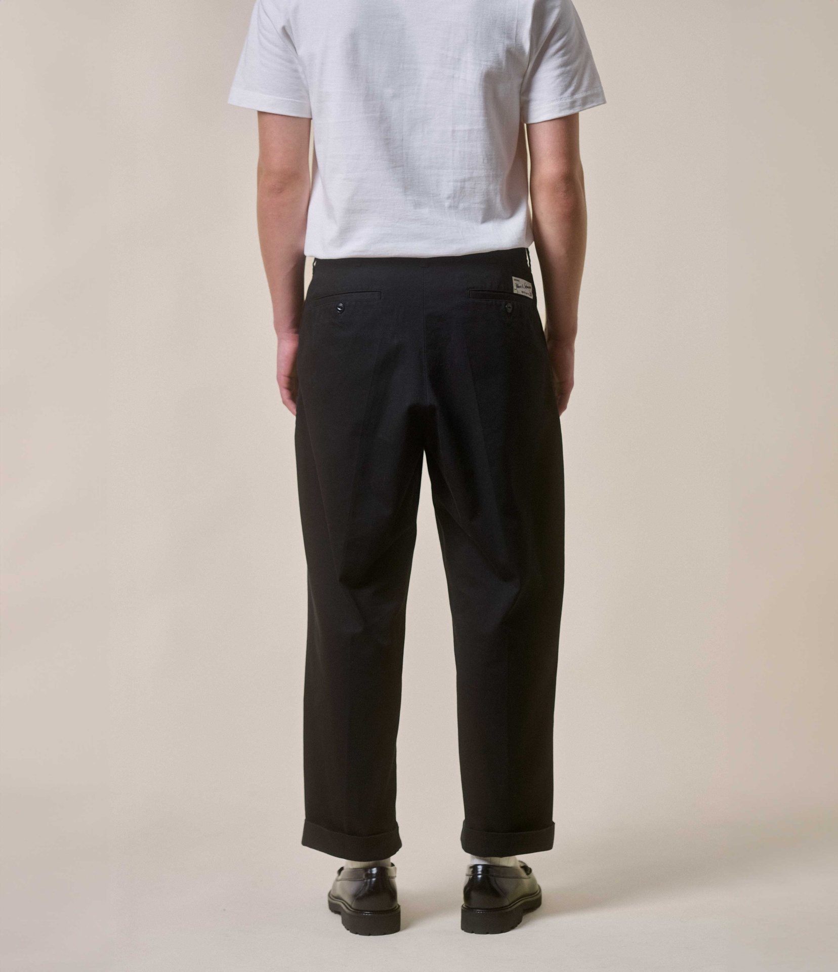 Black Merz B. Schwanen CHINO01 Men Chino Pants | MERZ3971842