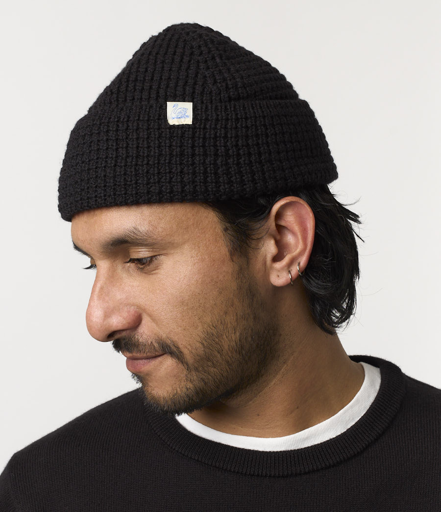 Black Merz B. Schwanen MWBN06 sturdy Men Beanie | MERZ5289360