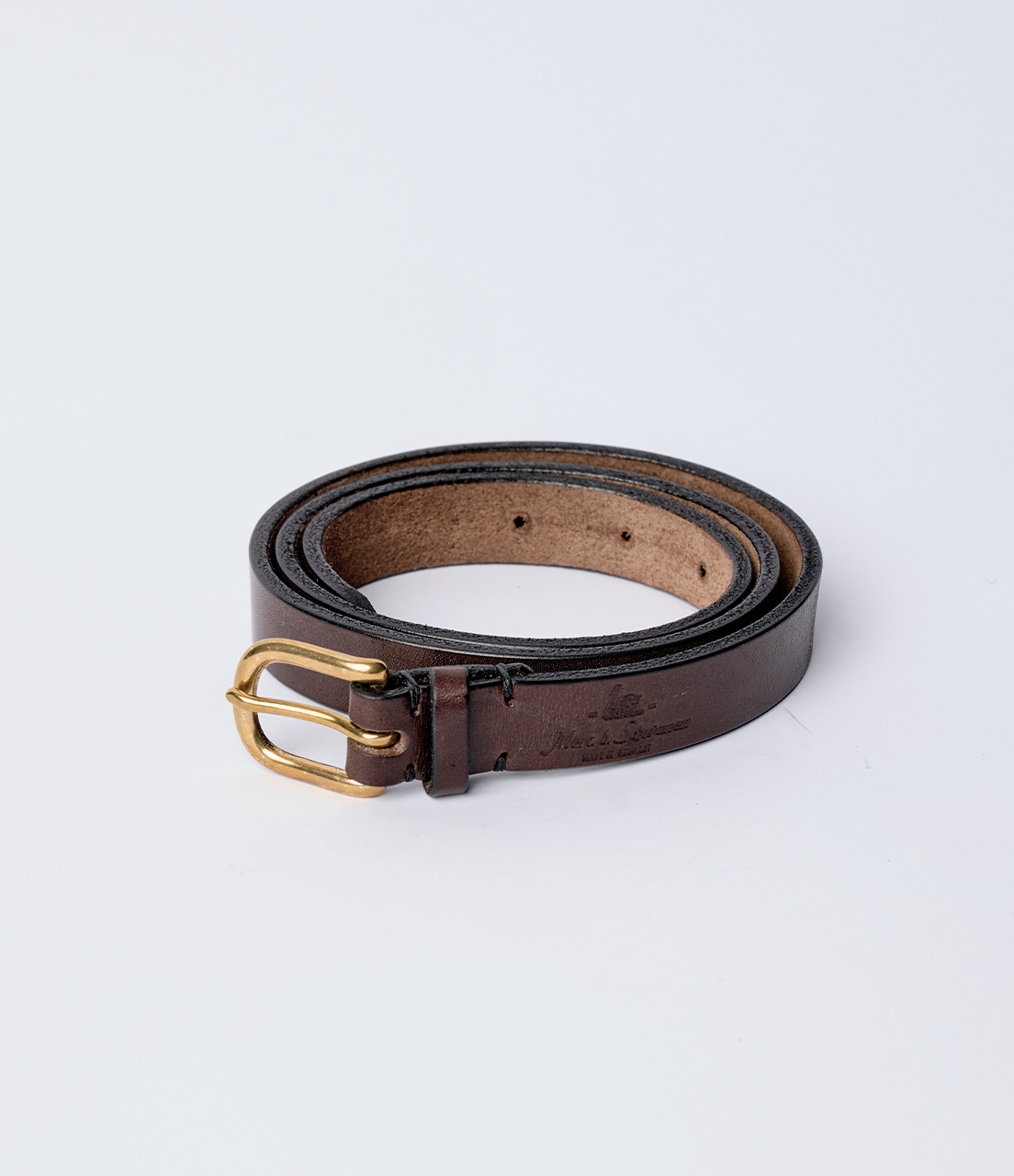 Brown Merz B. Schwanen BELT20 Saddle Leather (2cm / 0.79in) Men Belt | MERZ3970648