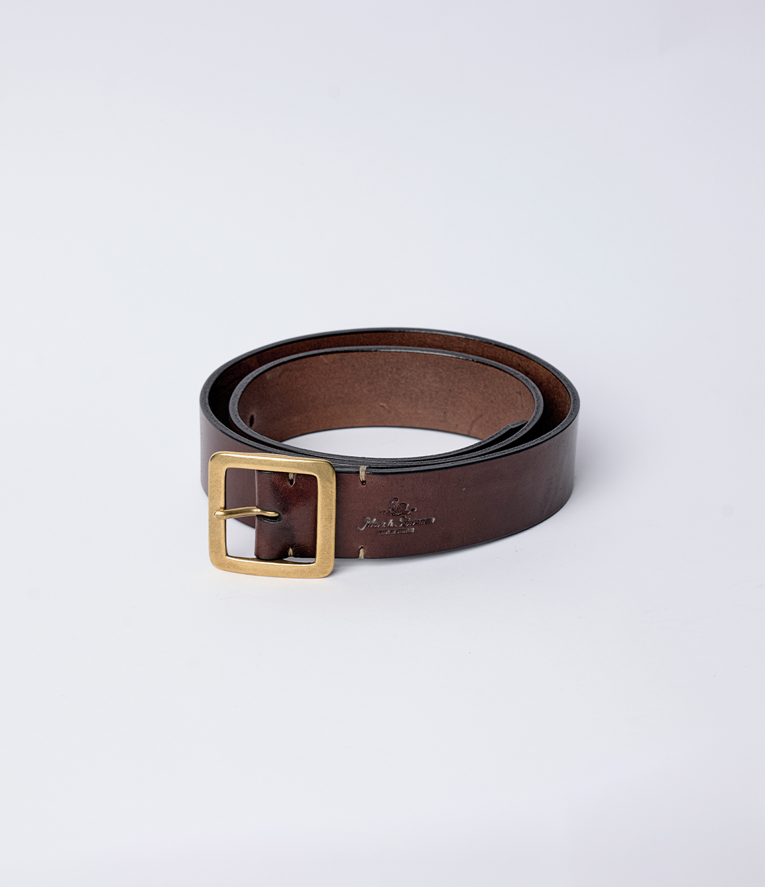 Brown Merz B. Schwanen BELT40 Saddle Leather (4cm / 1.57in) Men Belt | MERZ1759806