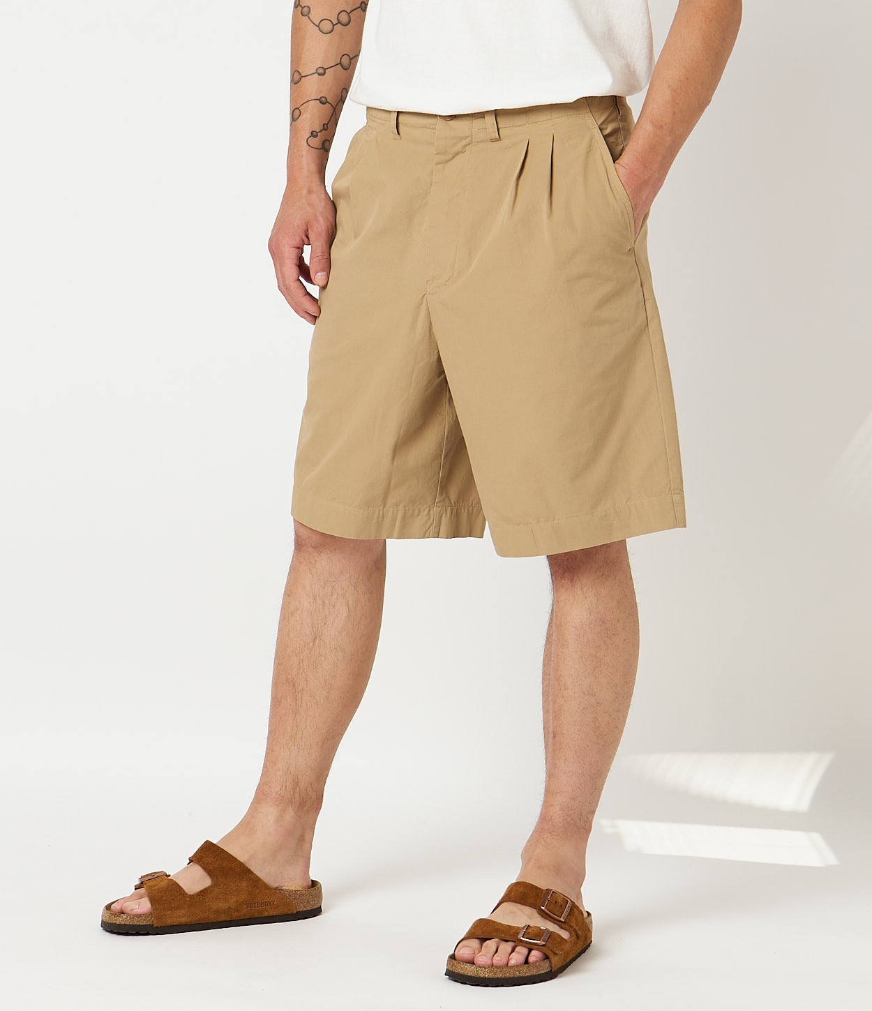 Khaki Merz B. Schwanen SHORTS01 Men Shorts | MERZ5284609