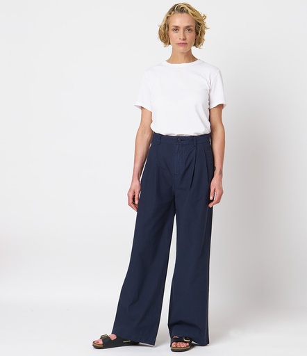 Navy Merz B. Schwanen PANTS04 wide Women Pants | MERZ2981564